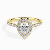 Pear Cut Halo Engagement Ring