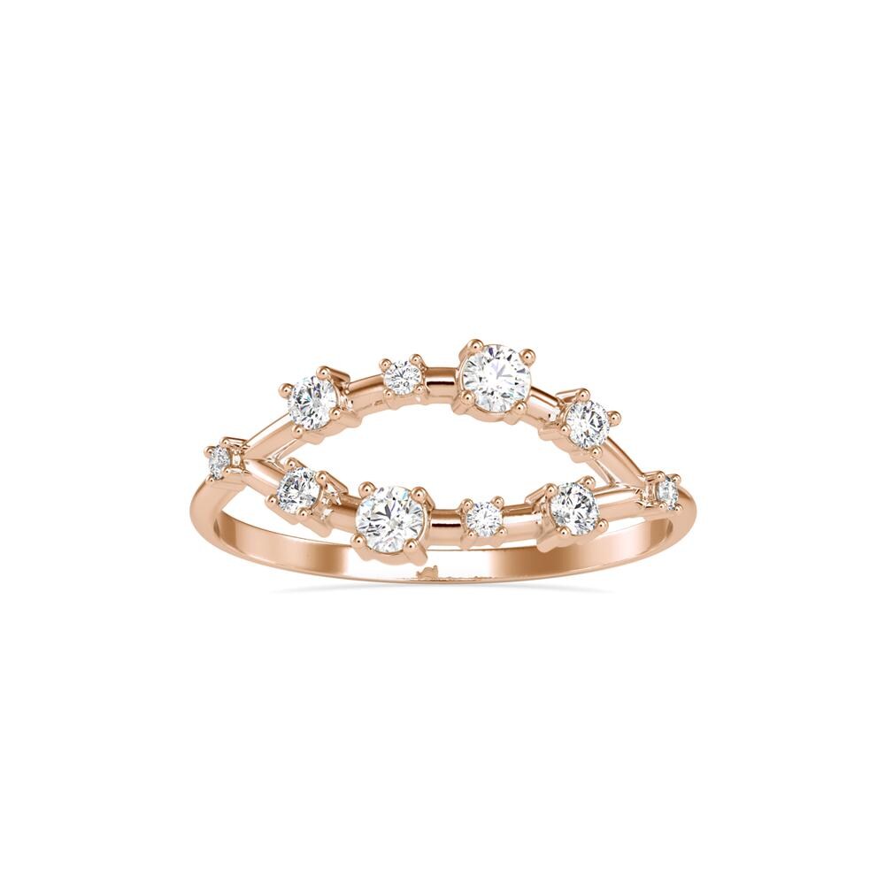 Minimal Evil Eye Shape Lab Grown Diamond Ring