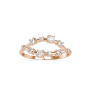 Minimal Evil Eye Shape Lab Grown Diamond Ring