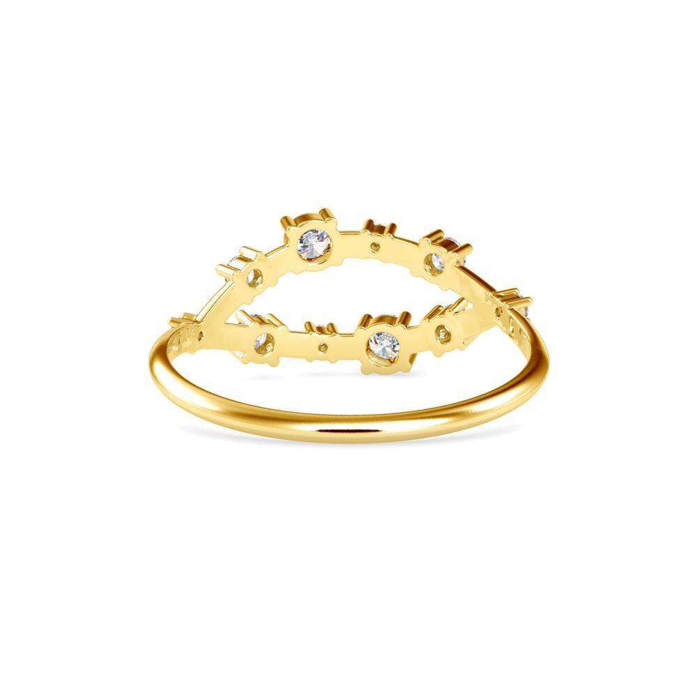 Minimal Evil Eye Shape Lab Grown Diamond Ring