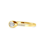 East West 0.35 CWT Pear Solitaire Lab Grown Diamond Ring
