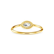 East West Marquise Solitaire Halo Diamond Ring