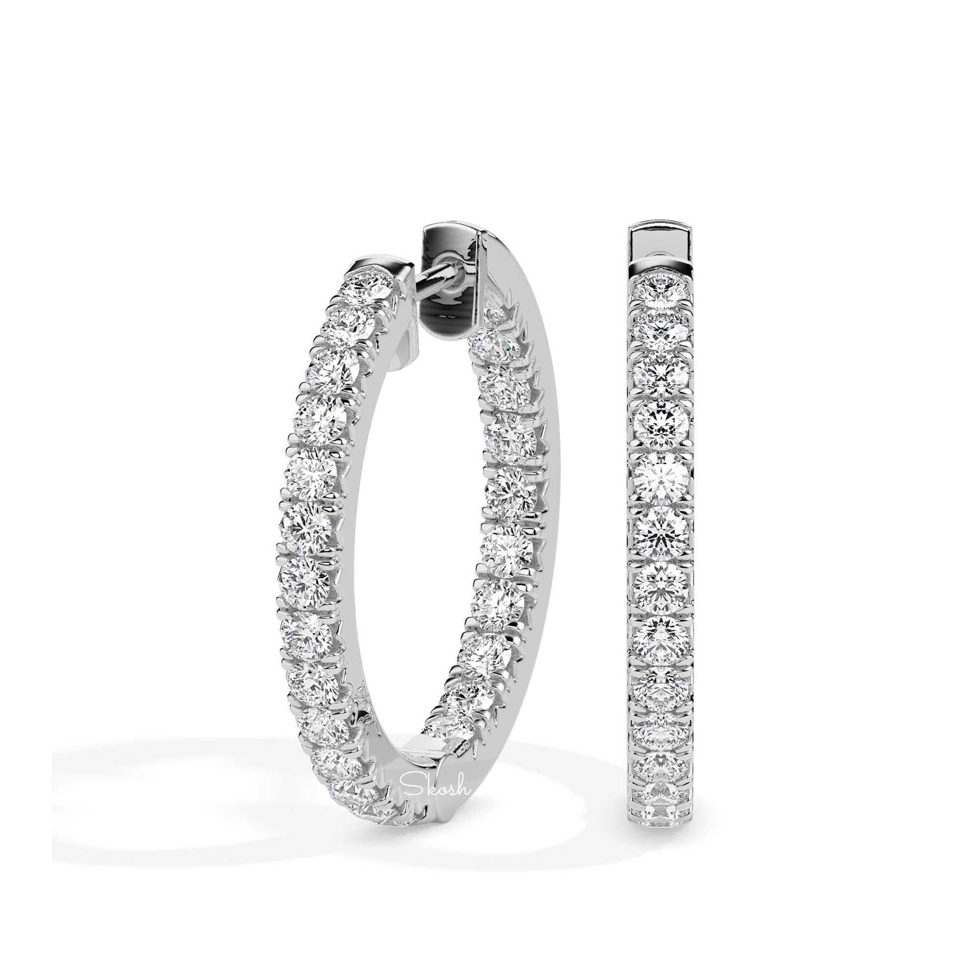 Lab Grown Diamonds Small Hoop Earrings
