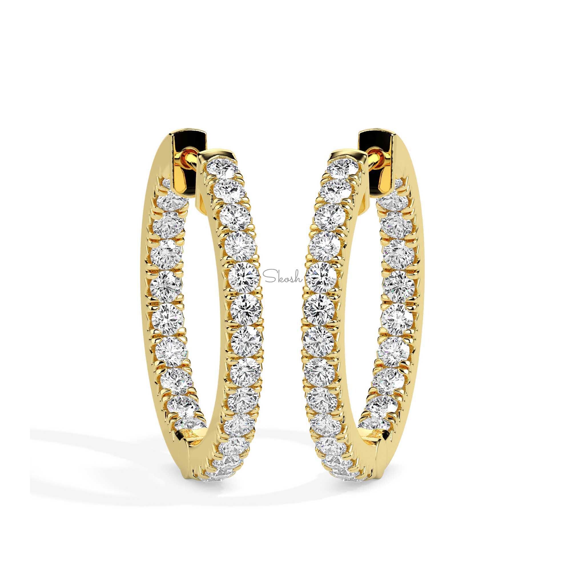 Lab Grown Diamonds Small Hoop Earrings