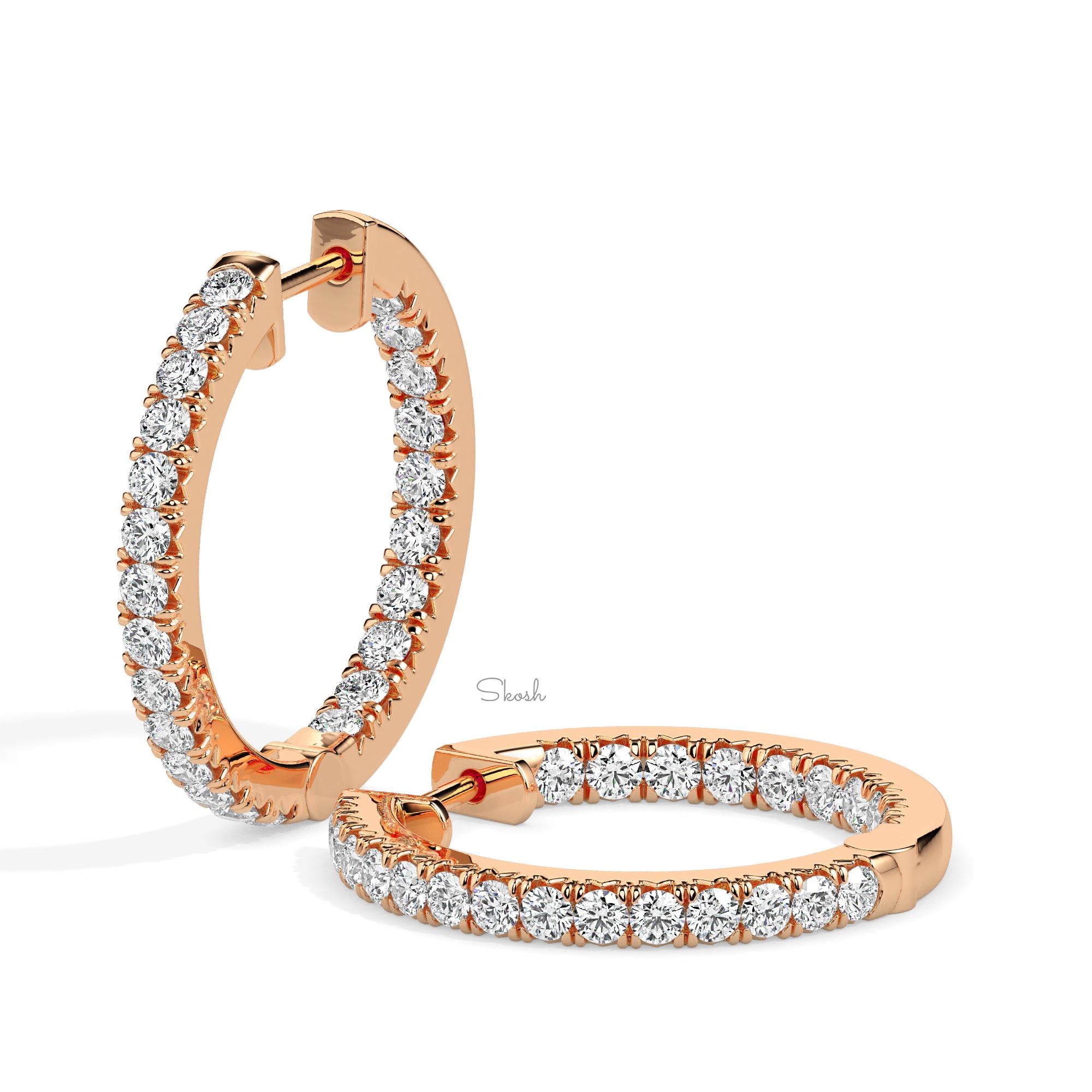 Lab Grown Diamonds Small Hoop Earrings
