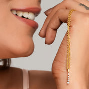 Vertical Line Diamond Charm Pendant