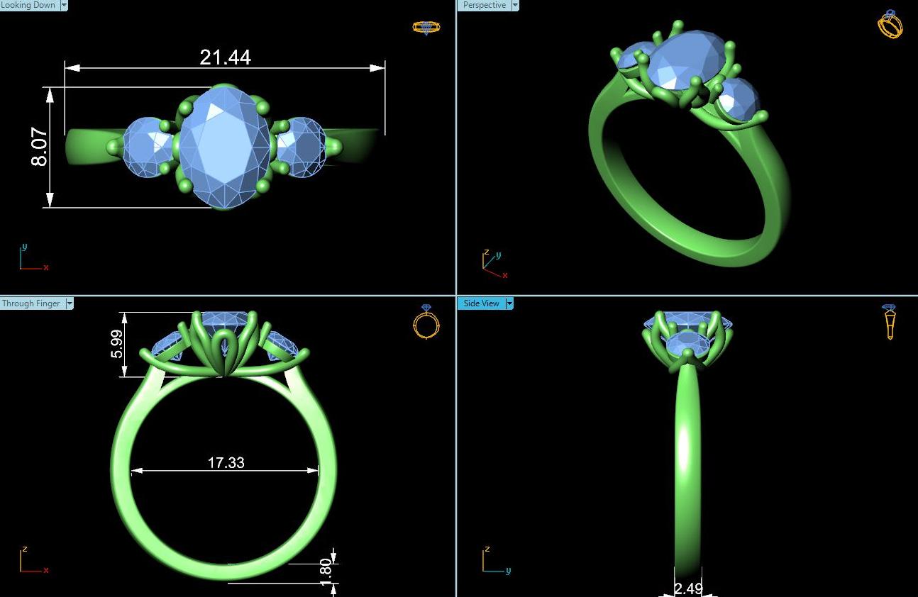 Oval Cut Lab Grown Diamond Engagement Ring