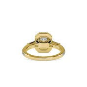 1.25 Carat Emerald Cut Engagement Halo Solitaire Ring