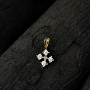 Four Pointer Diamond Charm Pendant Necklace