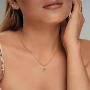 Lab Grown Diamond Butterfly Charm Pendant Necklace