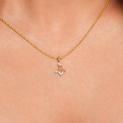 Lab Grown Diamond Butterfly Charm Pendant Necklace
