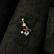 Lab Grown Diamond Butterfly Charm Pendant Necklace