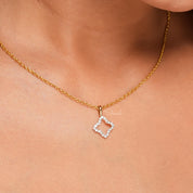 Delicate Flower Diamond Charm Pendant