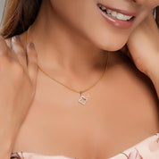 Delicate Flower Diamond Charm Pendant