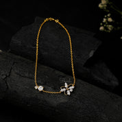 Flower Solitaire Diamond Chain Bracelet