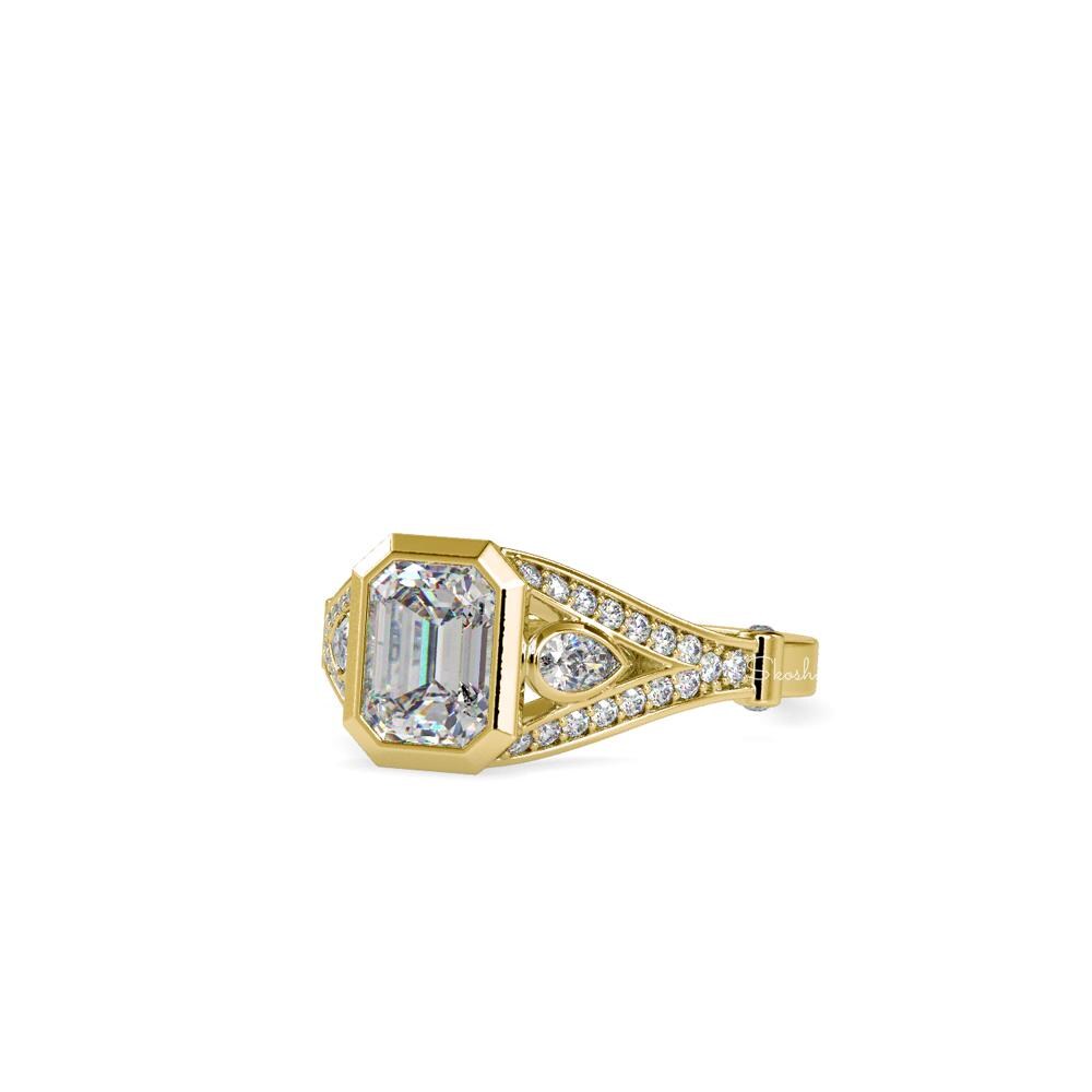 1.75 TCW Emerald Cut Lab Grown Diamond Solitaire Engagement Ring