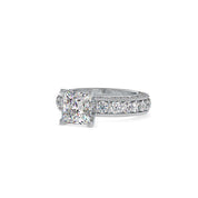4.5 TCW Princess Cut Lab Grown Diamond Solitaire Engagement Ring