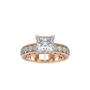 4.5 TCW Princess Cut Lab Grown Diamond Solitaire Engagement Ring