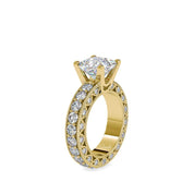 4.5 TCW Princess Cut Lab Grown Diamond Solitaire Engagement Ring