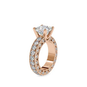 4.5 TCW Princess Cut Lab Grown Diamond Solitaire Engagement Ring