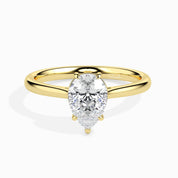 3 Carats Pear Cut Lab Grown Diamond Engagement Ring