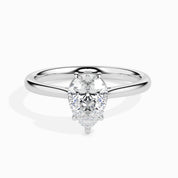 3 Carats Pear Cut Lab Grown Diamond Engagement Ring