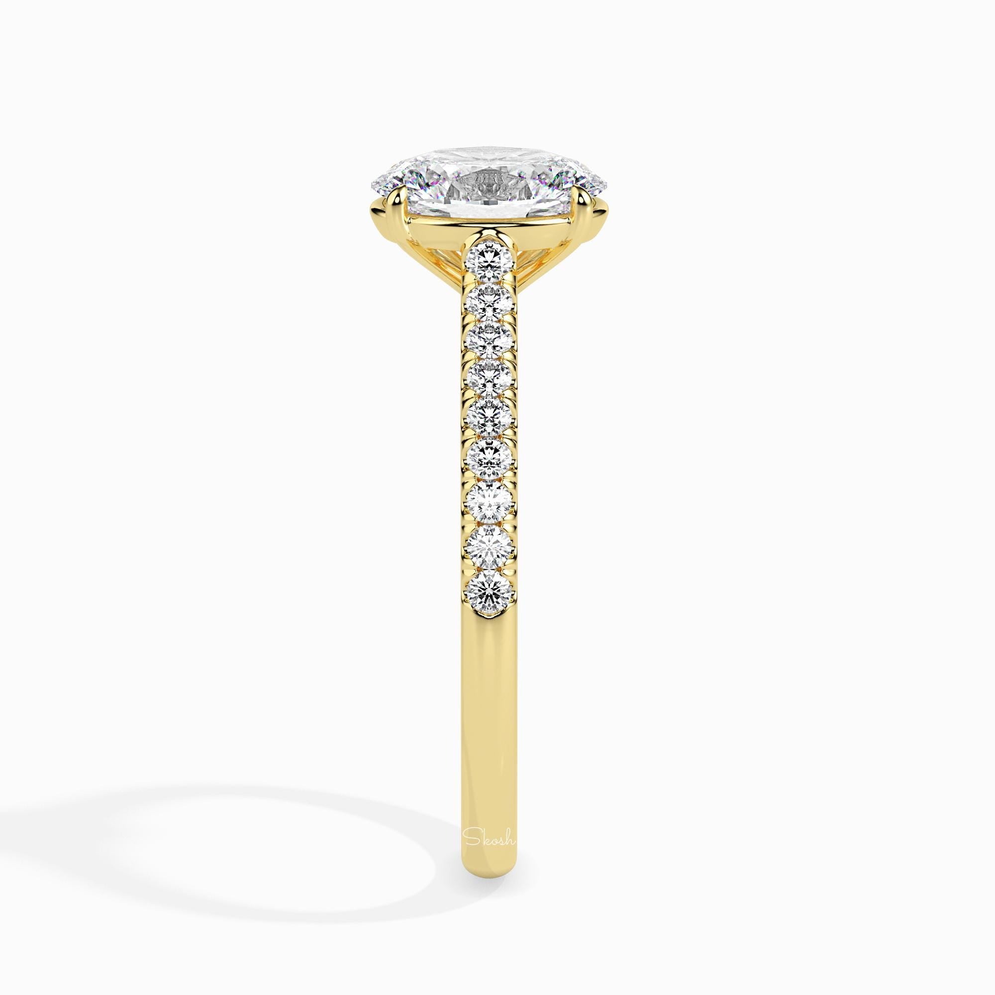 1.50 tcw Oval Cut Lab Grown Diamond Engagement Solitaire Wedding Ring