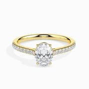 1.50 tcw Oval Cut Lab Grown Diamond Engagement Solitaire Wedding Ring