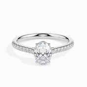 1.50 tcw Oval Cut Lab Grown Diamond Engagement Solitaire Wedding Ring