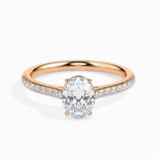 1.50 tcw Oval Cut Lab Grown Diamond Engagement Solitaire Wedding Ring