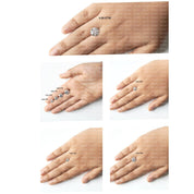 1.20 TCW Round Cut Lab Grown Diamond Engagement Wedding Ring with Wavy Diamond Band