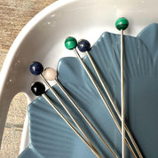 Sterling Silver Gemstone Cocktail Picks