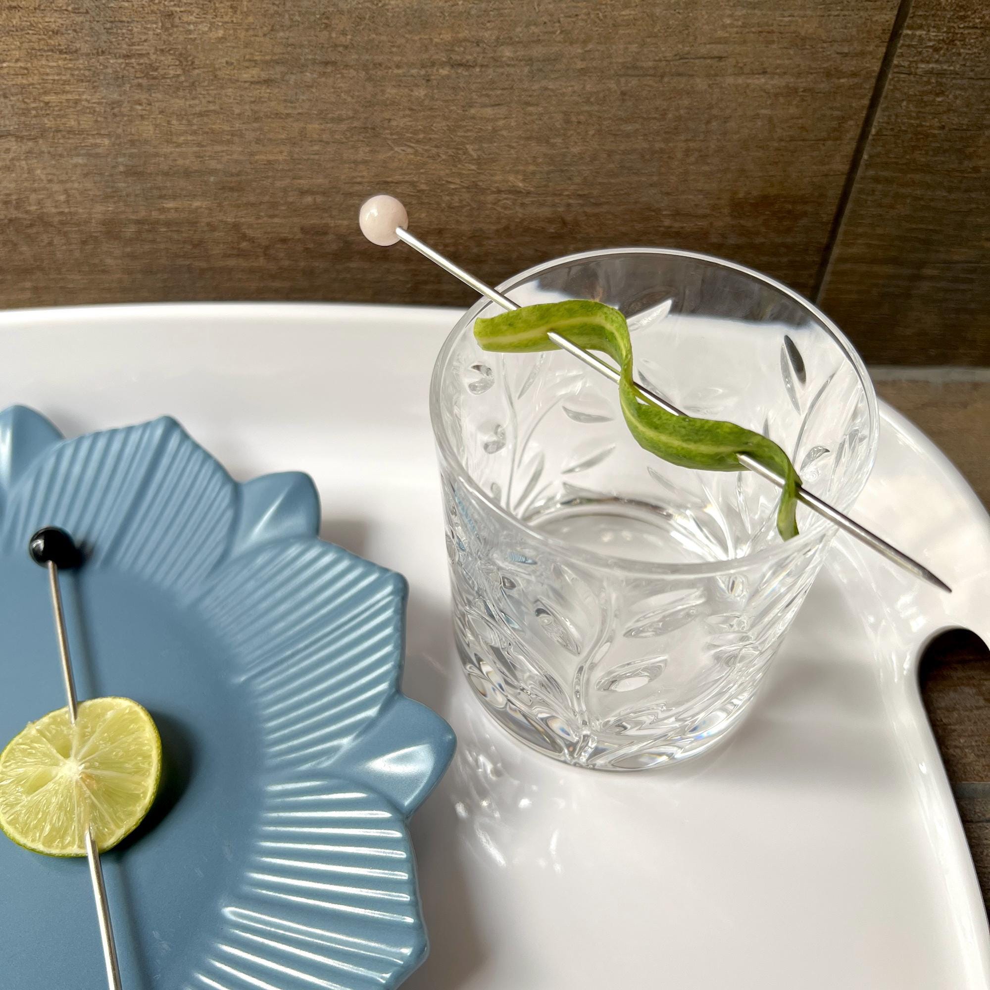 Sterling Silver Gemstone Cocktail Picks