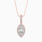 1 CTW Marquise Cut Lab Grown Diamond Solitaire Pendant Necklace