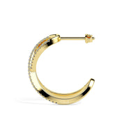 Criss Cross Wedding Diamond Hoop Earrings