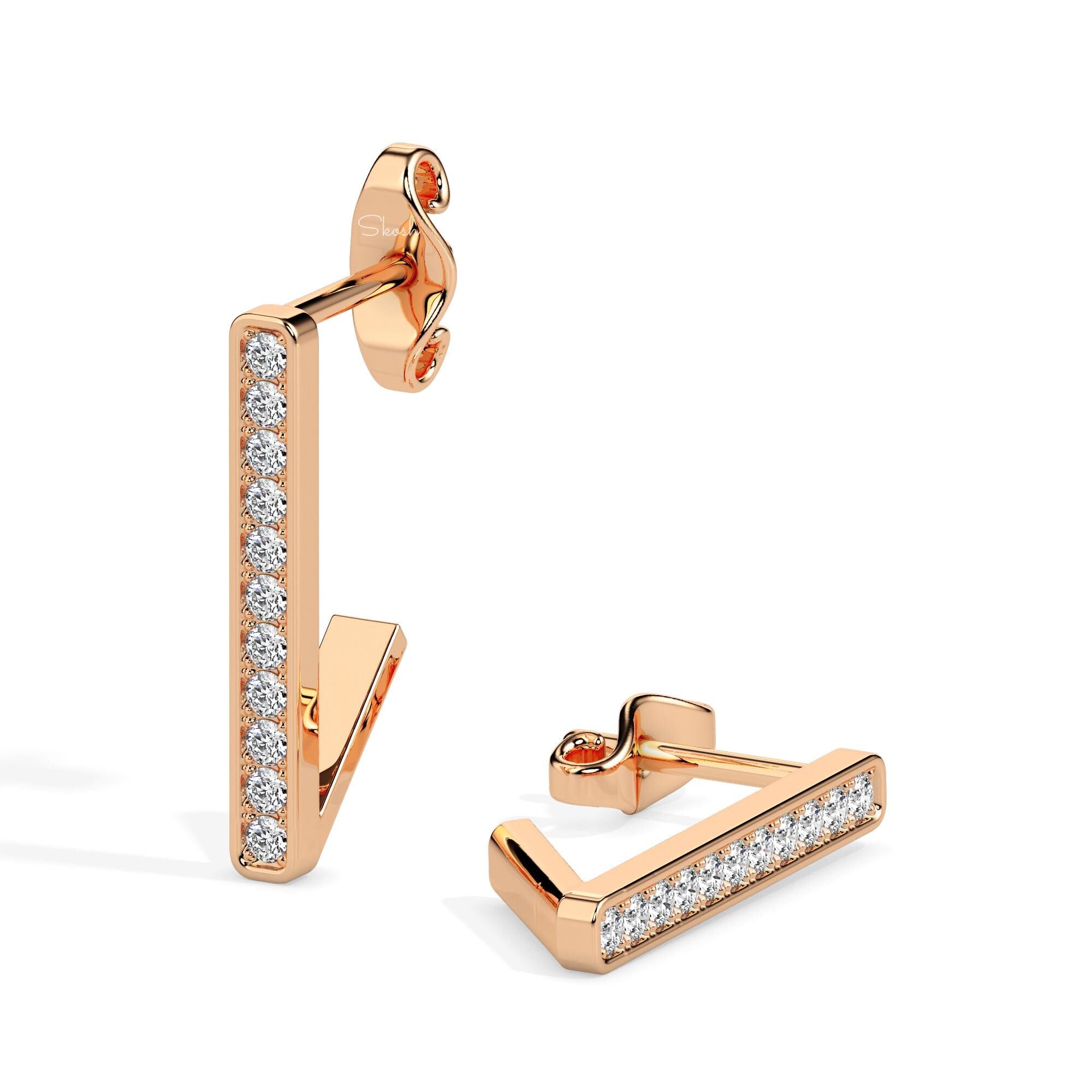 Lab Grown Diamonds Small Hoop Earrings