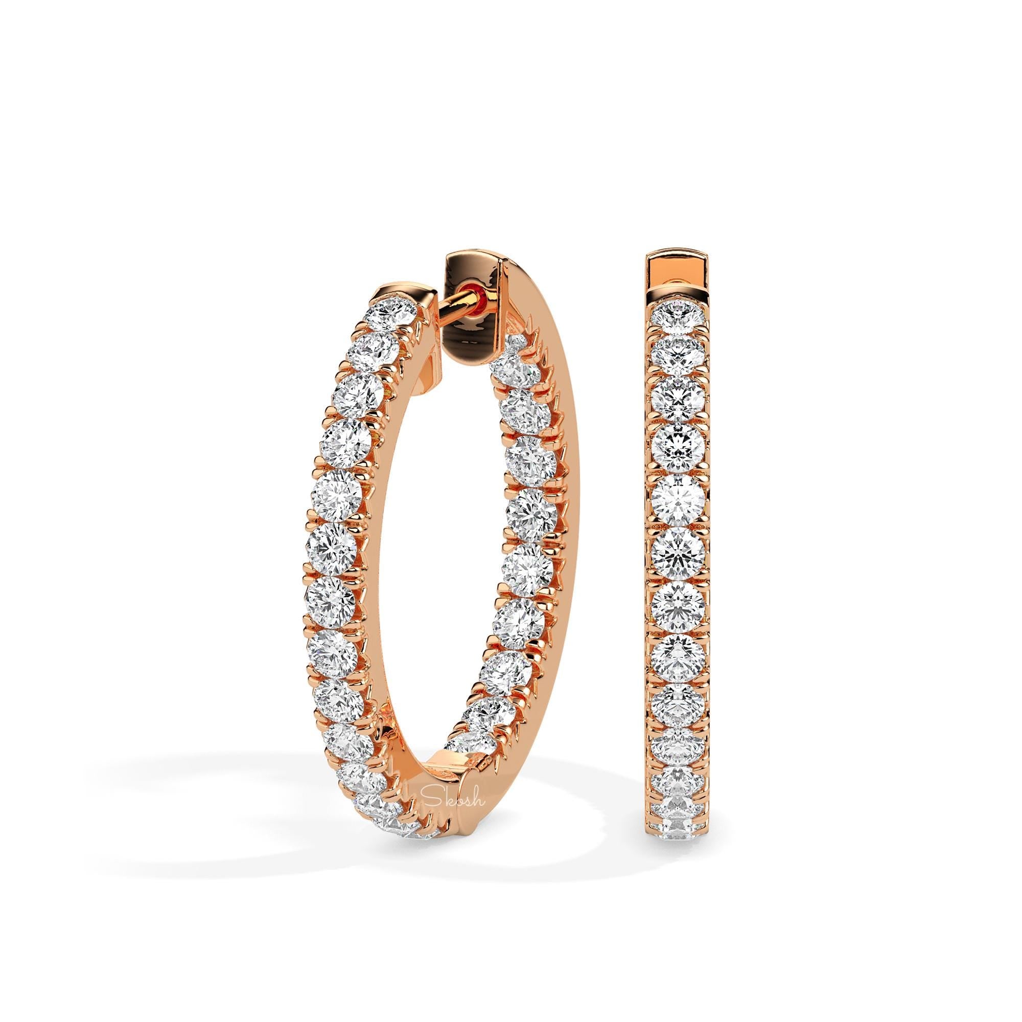 Lab Grown Diamonds Small Hoop Earrings