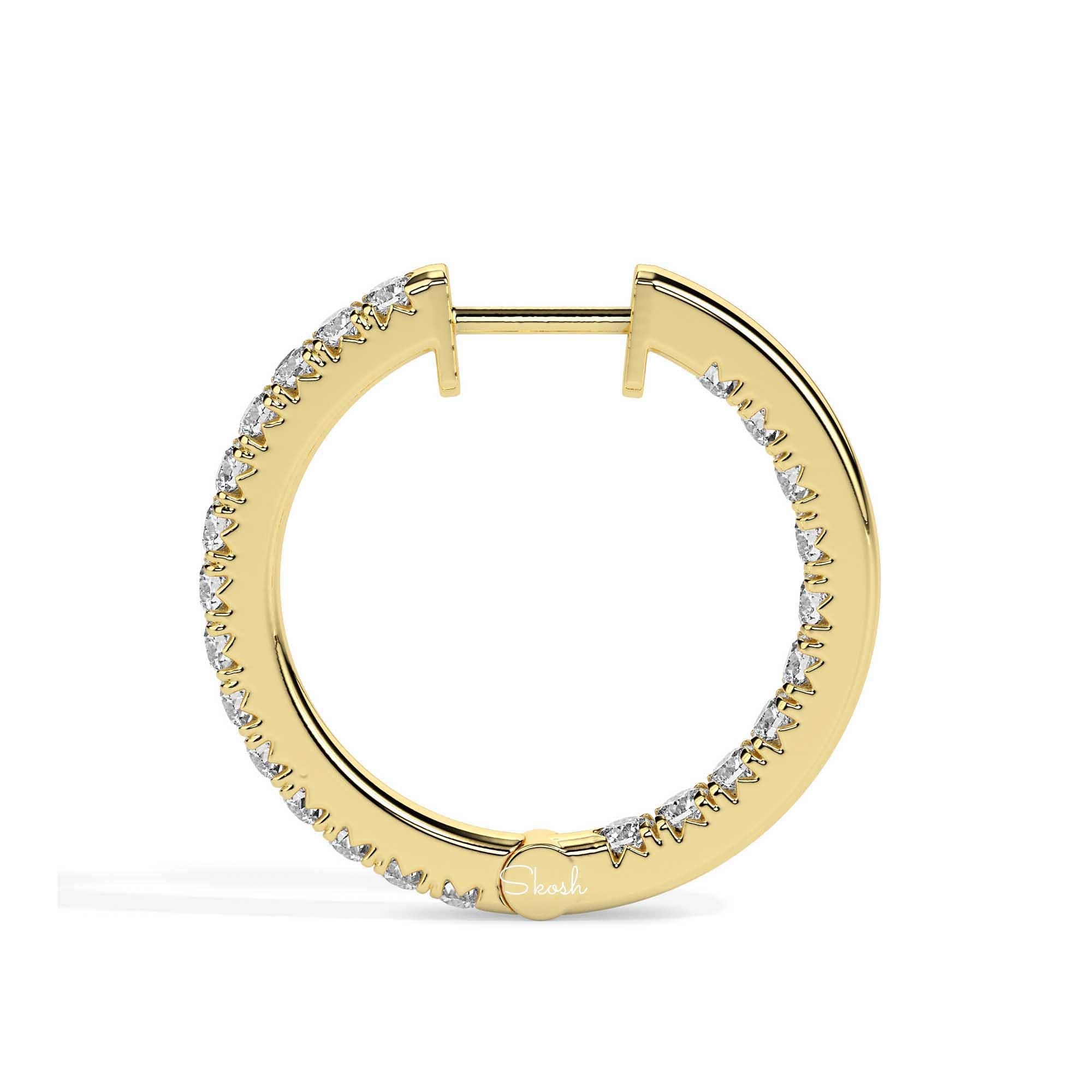 Lab Grown Diamonds Small Hoop Earrings