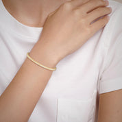 Square Bezel Round Cut Lab Grown Diamond Tennis Bracelet