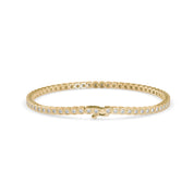 Square Bezel Round Cut Lab Grown Diamond Tennis Bracelet