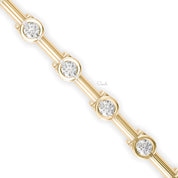 Round Cut Solitaire Diamond Tennis Bracelet