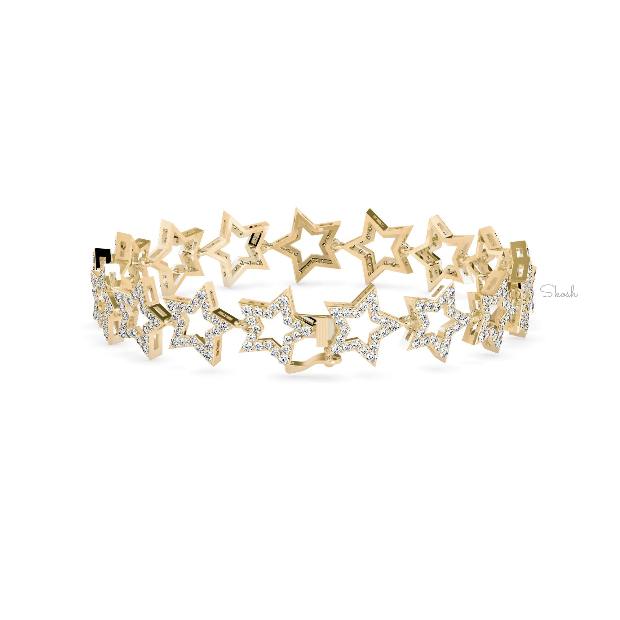 Celestial Star Diamond Tennis Bracelet for Women