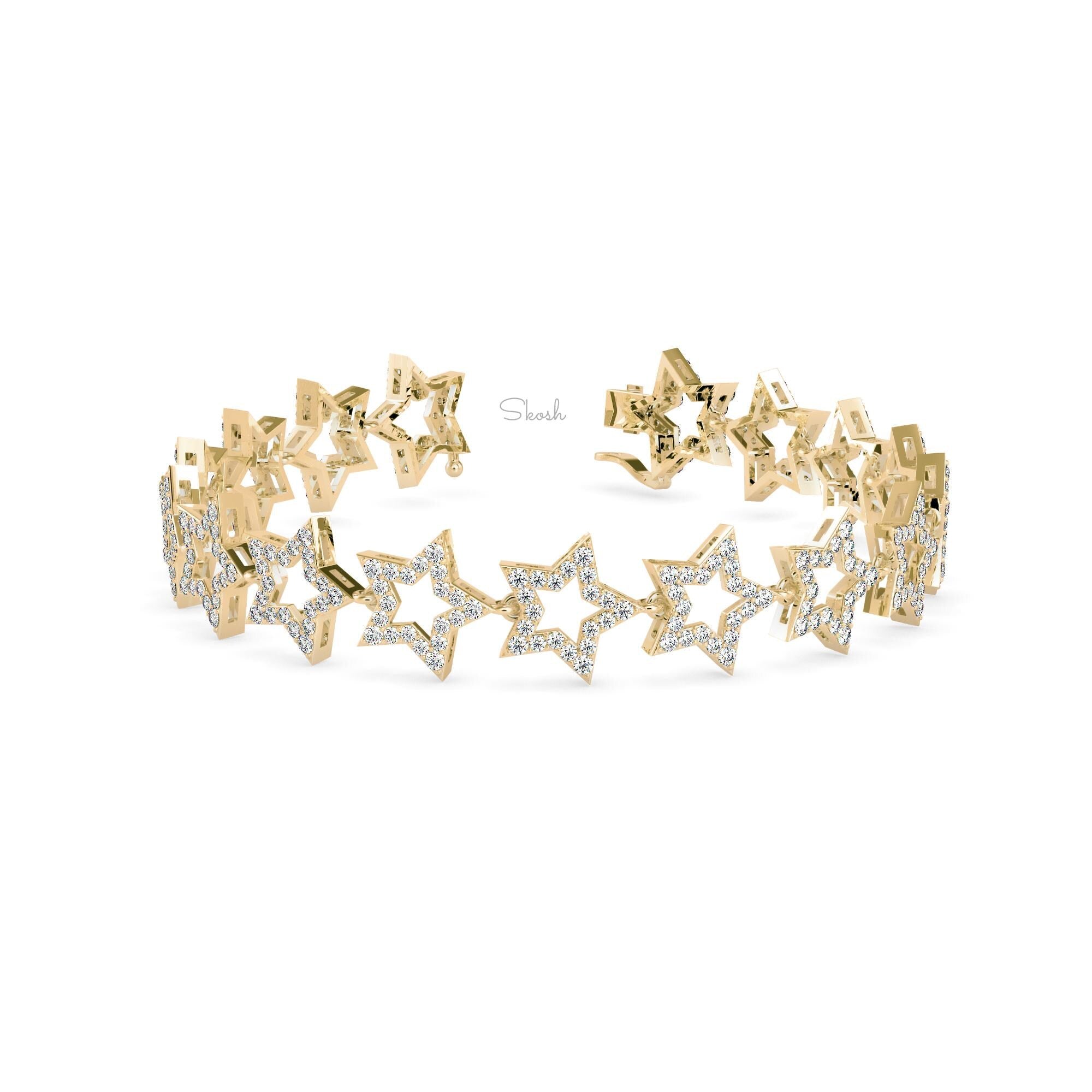 Celestial Star Diamond Tennis Bracelet for Women