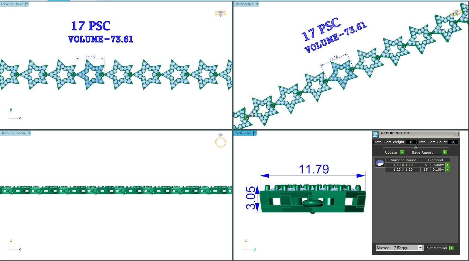 Celestial Star Diamond Tennis Bracelet for Women