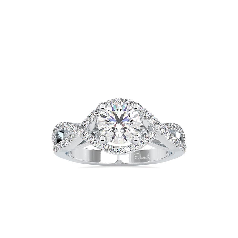 Round Lab Grown Diamond Engagement Ring