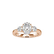 Oval Cut Lab Grown Diamond Engagement Ring