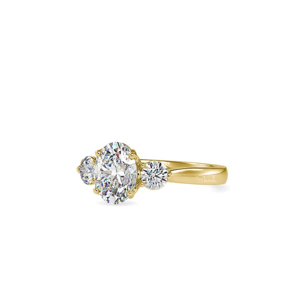 Oval Cut Lab Grown Diamond Engagement Ring