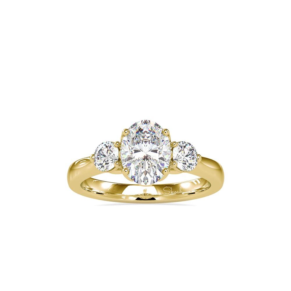 Oval Cut Lab Grown Diamond Engagement Ring