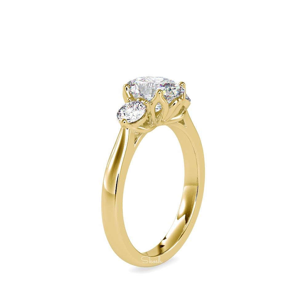 Oval Cut Lab Grown Diamond Engagement Ring