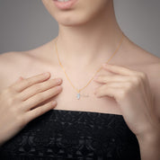 1 CTW Marquise Cut Lab Grown Diamond Solitaire Pendant Necklace